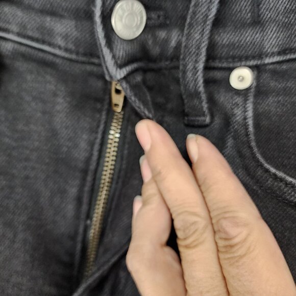 Madewell Jeans Womens 27 Black Stretch Mid Rise Cali Demi Boot - Picture 2 of 13